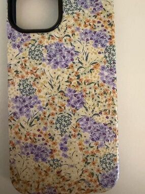 Floral Purple and Green Designer Phone Case - Elegant Protection